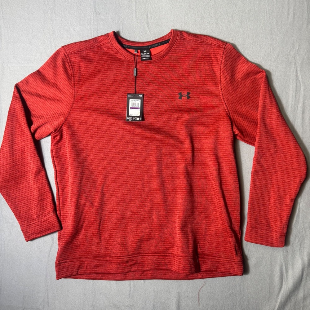 Under Armour Storm SweaterFleece Crew 1373675 Mens 2XL Red Golf Pullover NEW